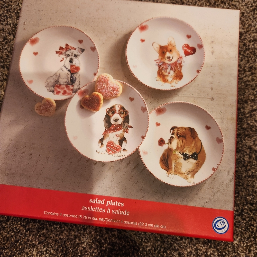 Pier one valentine salad plates - Sold
